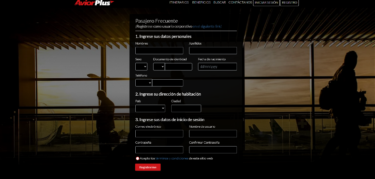 Avior Plus sample interface — view 5