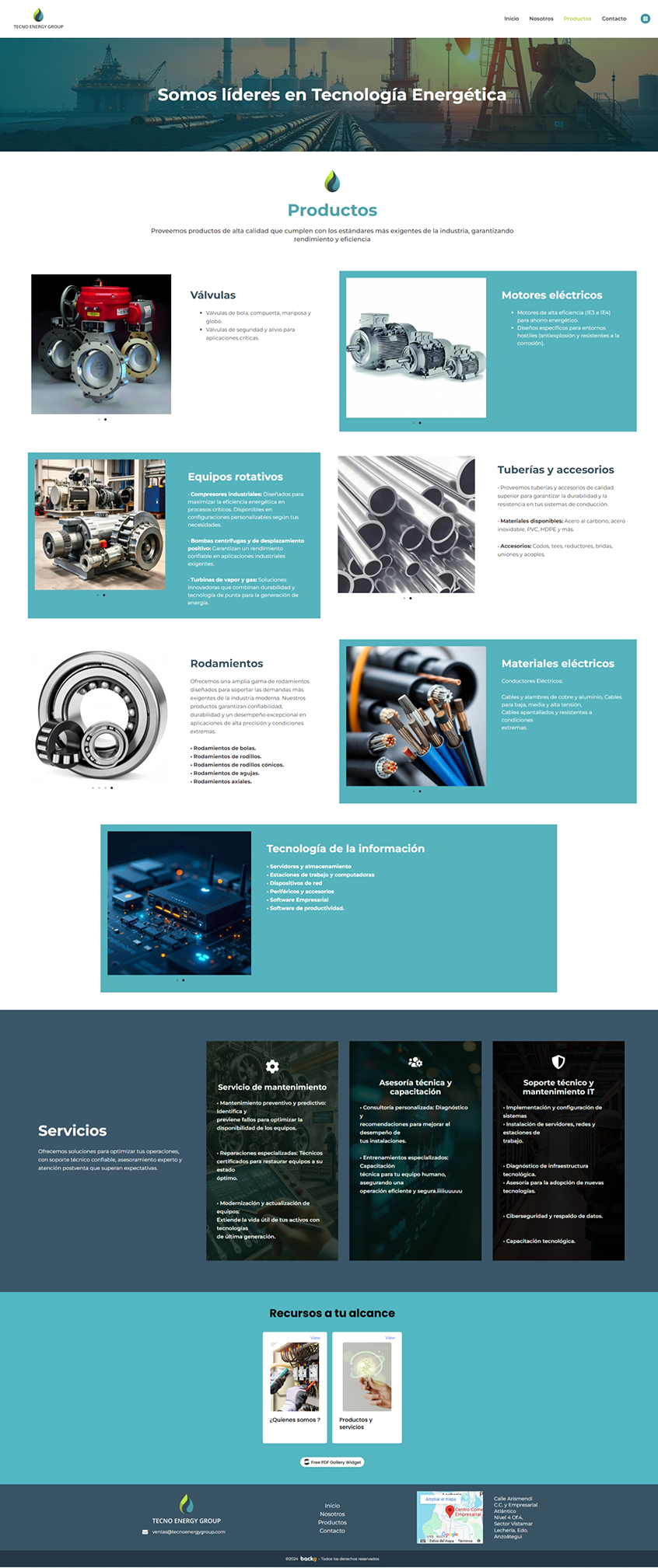 Tecno Energy Group sample interface — view 3