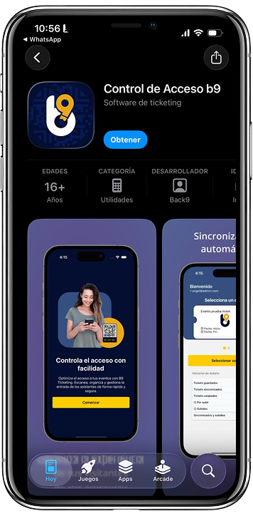 Control de Acceso b9 listing on the App Store
